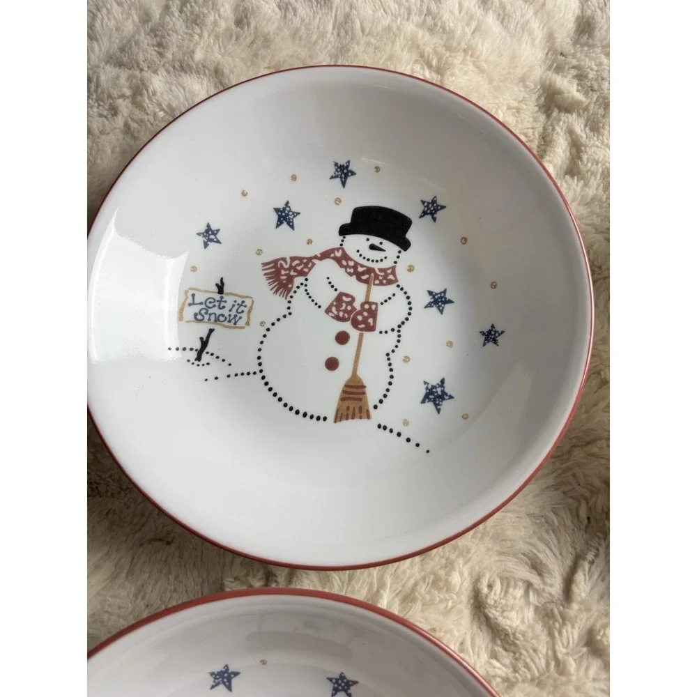 Corelle FROSTY‎ MORN Snowmen 20-oz PASTA BOWL Soup Christmas Winter Snowman